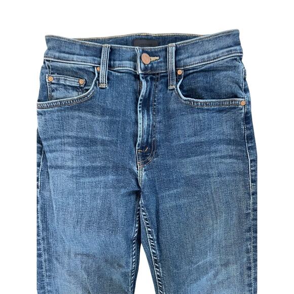 MOTHER Jeans Womens Size 24 The Mid Rise Rider Ankle Right On Denim Button Zip - Picture 5 of 10